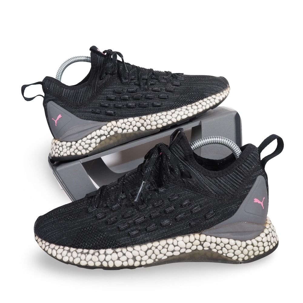PUMA Hybrid Runner Fusefit Womens 6 Black Pink NRGY Sneakers 191596-01